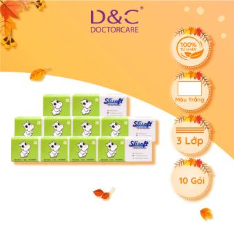 Giấy ăn Slisoft Trắng 3 lớp thân thiện môi trường, giấy ăn không chất tẩy trắng an toàn cho cả gia đình