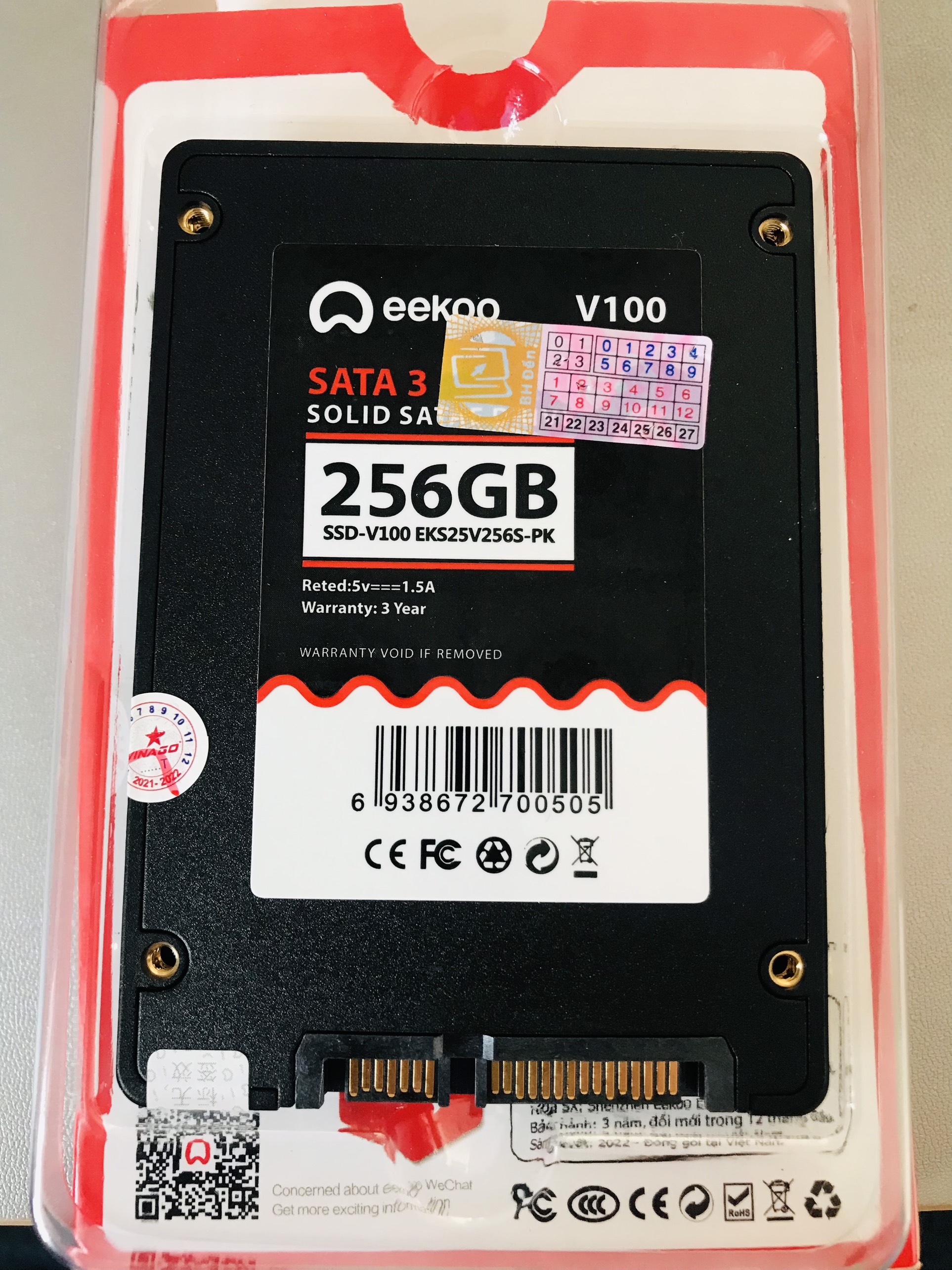 SSD 256GB EEKOO - Bảo Hành Chính Hãng 36 Tháng - Năm đầu lỗi 1 đổi 1 [QUOCKHANHPC]