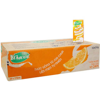 Thùng 48 Hộp Sữa chua uống YoMost Cam 170ml