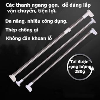 FREESHIP - Thanh Treo Áo Quần Bằng Inox Không Cần Khoan Vít Cực Kì Tiện Dụng - Thanh treo phơi quần áo phơi đồ đa năng thép không gỉ điều chỉnh độ dài thông minh
