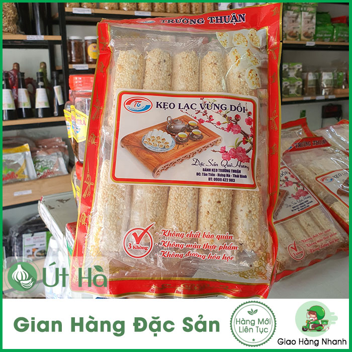 Kẹo Lạc Vừng Dồi Trường Thuận Bịch 10 Thanh Kẹo Truyền Thống Giòn Ngon Từ Mè Đậu Phộng - Út Hà Đặc Sản