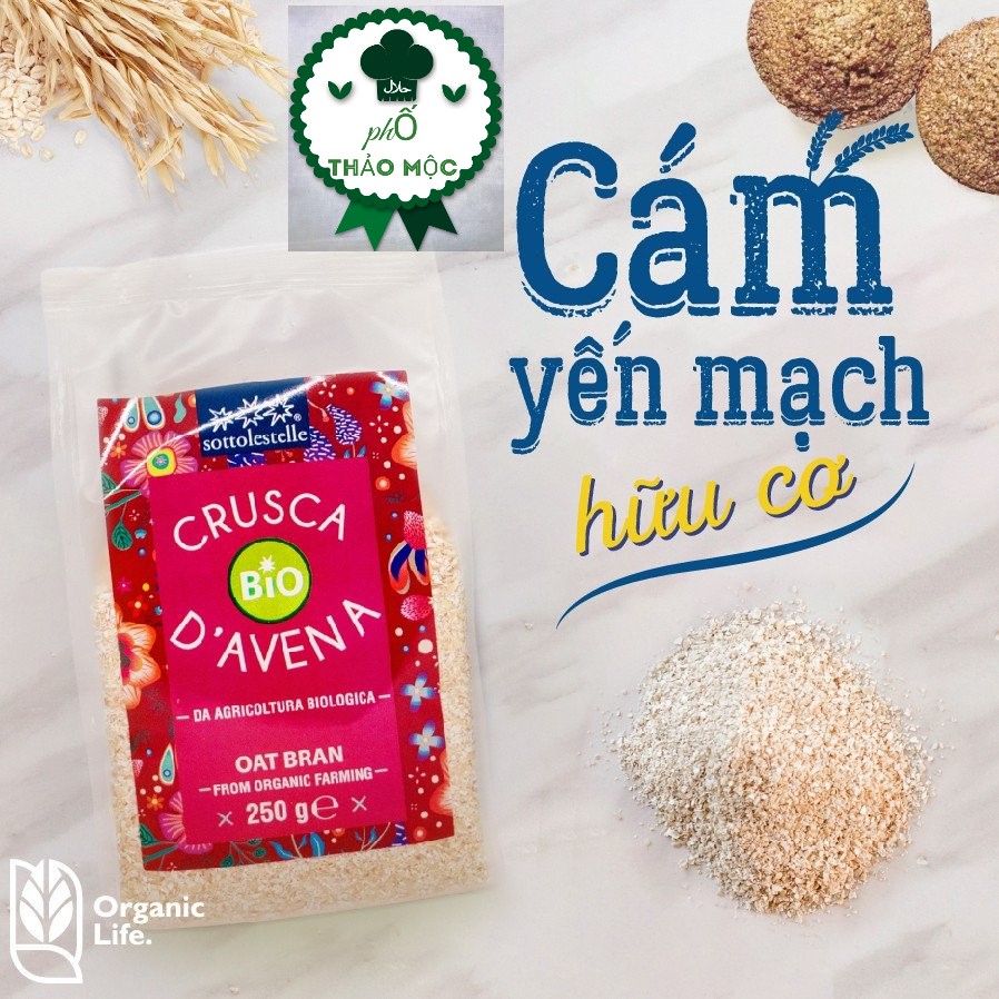Cám yến mạch hữu cơ Sottolestelle 250g