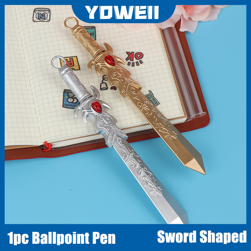 1pcs Creative Arms Sword Props Black Gel Pen Student Writing