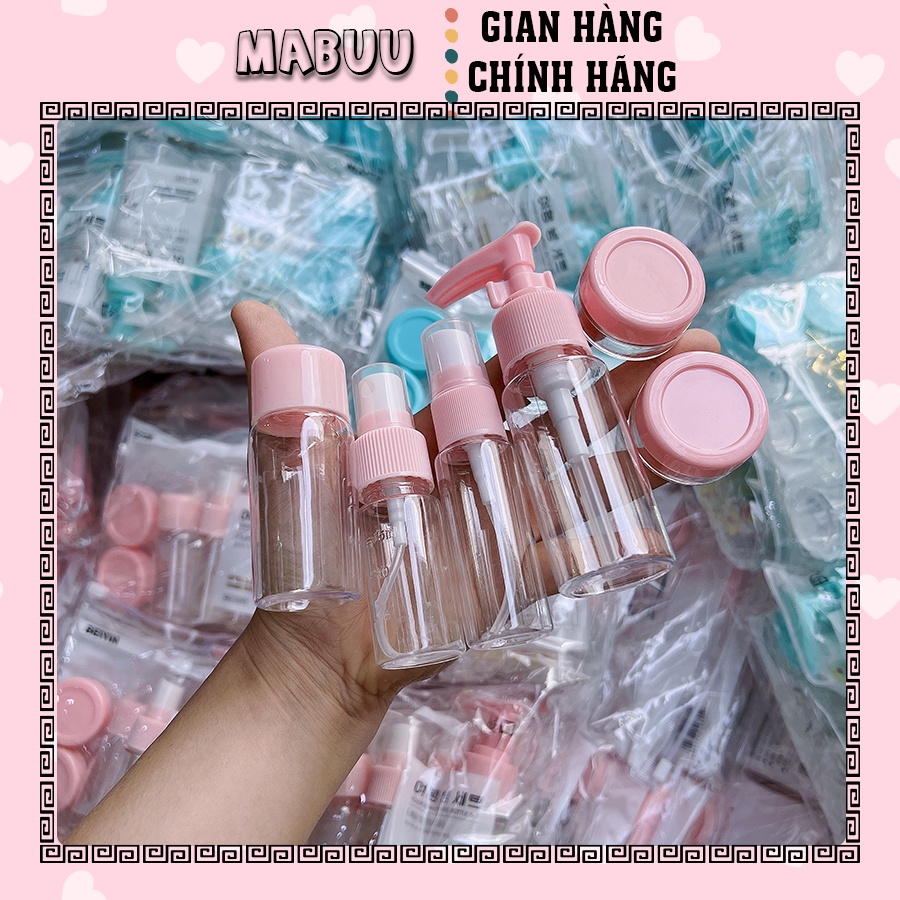 Set 5 Món Bộ Chiết Mỹ Phẩm Tiện Ích Kèm Túi Zip