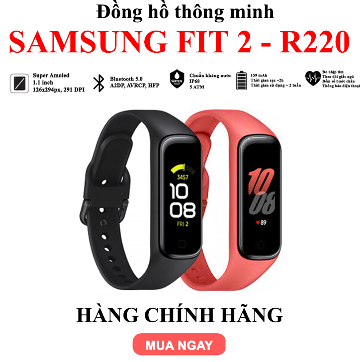 [Samsung Fit 2] Đồng hồ thông minh Samsung Galaxy Fit 2 - SM R220