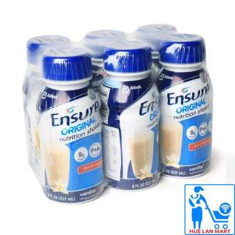 Sữa Bột Pha Sẵn Abbott Ensure Original Hương Vani Lốc 6 Chai x 237ml
