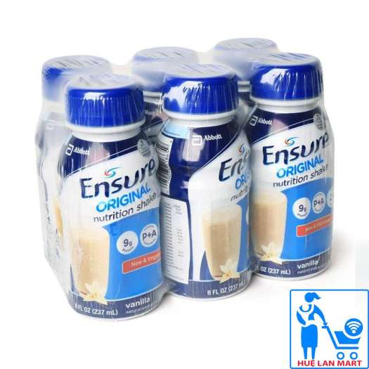 Sữa Bột Pha Sẵn Abbott Ensure Original Hương Vani Lốc 6 Chai x 237ml