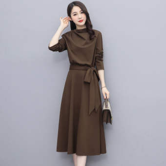 Đầm Cao Cấp Xuân Hè 2021 Mới Váy Nữ Tính Thon Gọn Cạp Cao Đế Gió Nhẹ Nhàng