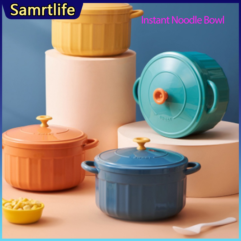 Gambar Smartlife Stainless Steel Instant Noodle Bowl With Lid Instant Noodle Bowl Household Tableware Rice Bowl Salad Bowl