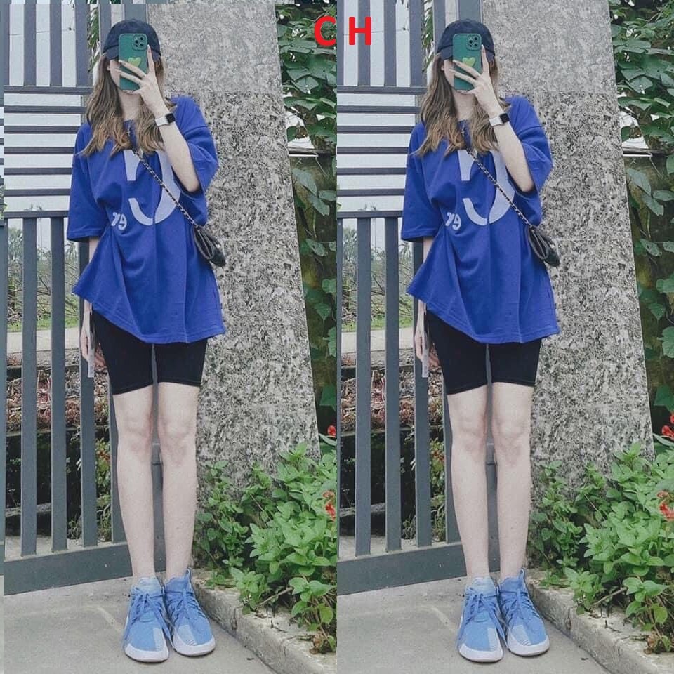 Bộ áo thun tay lỡ + quần legging nữ , set đồ cá tính năng động trẻ trung