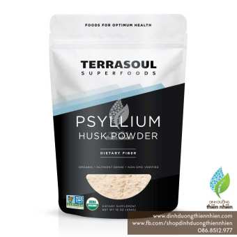Bột Vỏ Hạt Mã Đề Terrasoul Superfoods Organic Psyllium Husk 454g Túi Nguyên Dạng Mịn