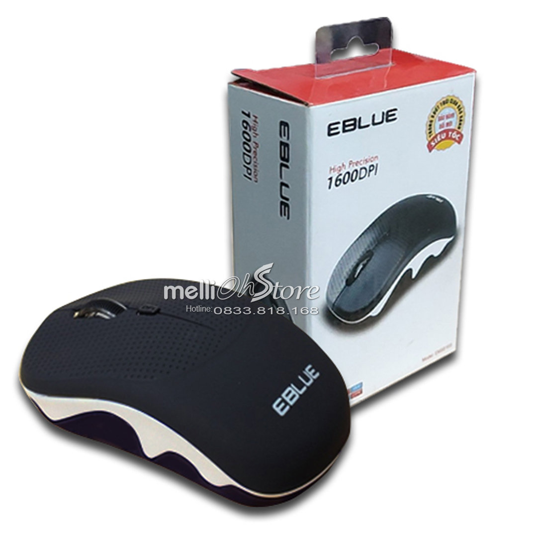 [HCM][FREESHIP][CHÍNH HÃNG] Mouse Chuột Không Dây EBLUE EMS816B [1600DPI] Tặng Kèm Pin