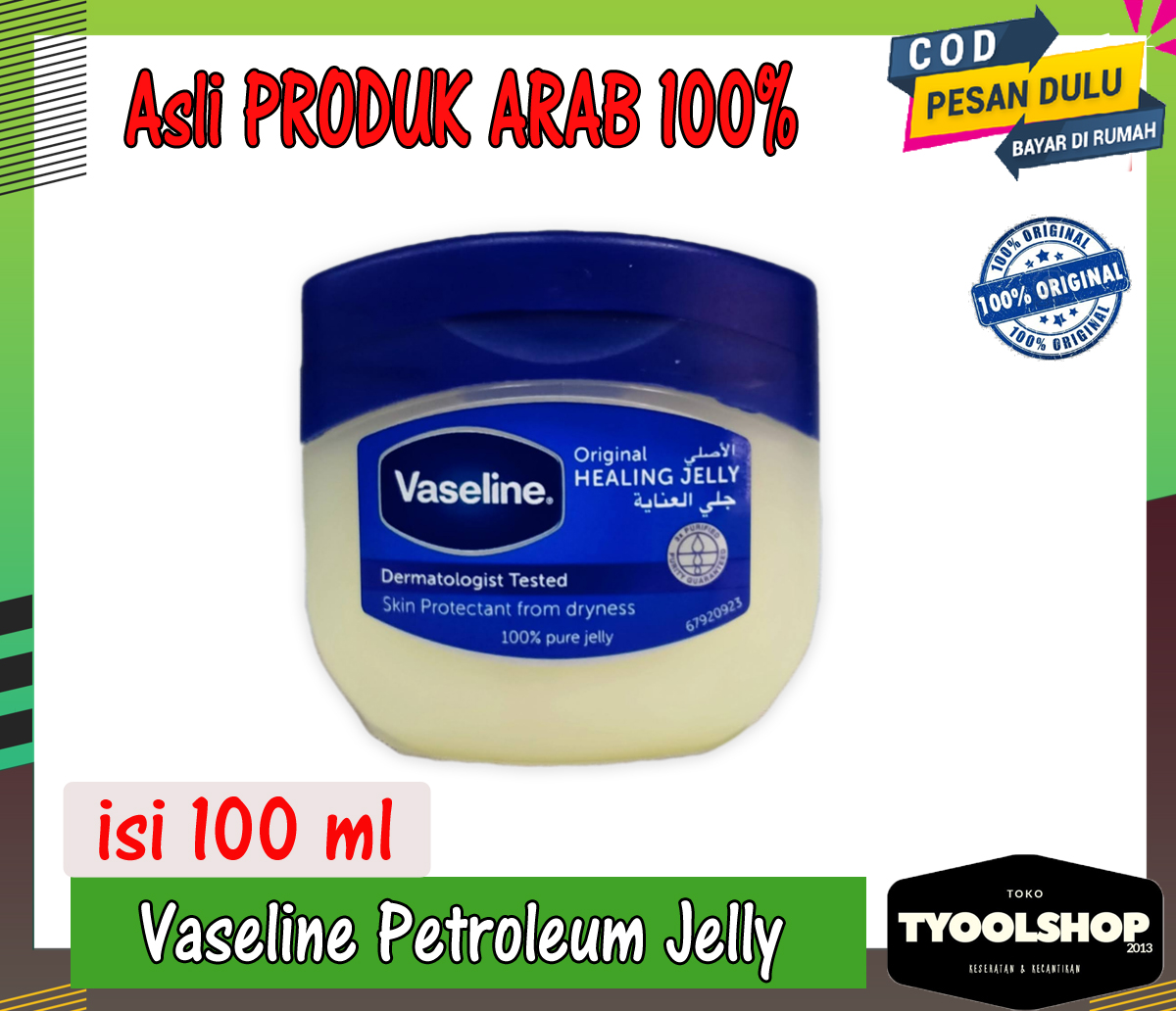 Vaseline Arab 100ml Petroleum Jelly Asli Murni 100% Original – Segel Tiga Tahap Pemurnian (Triple...