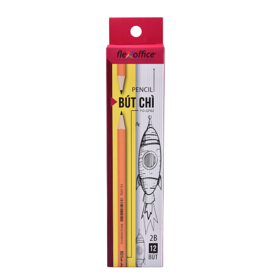 Bút chì gỗ 2b flexoffice fo-gp02
