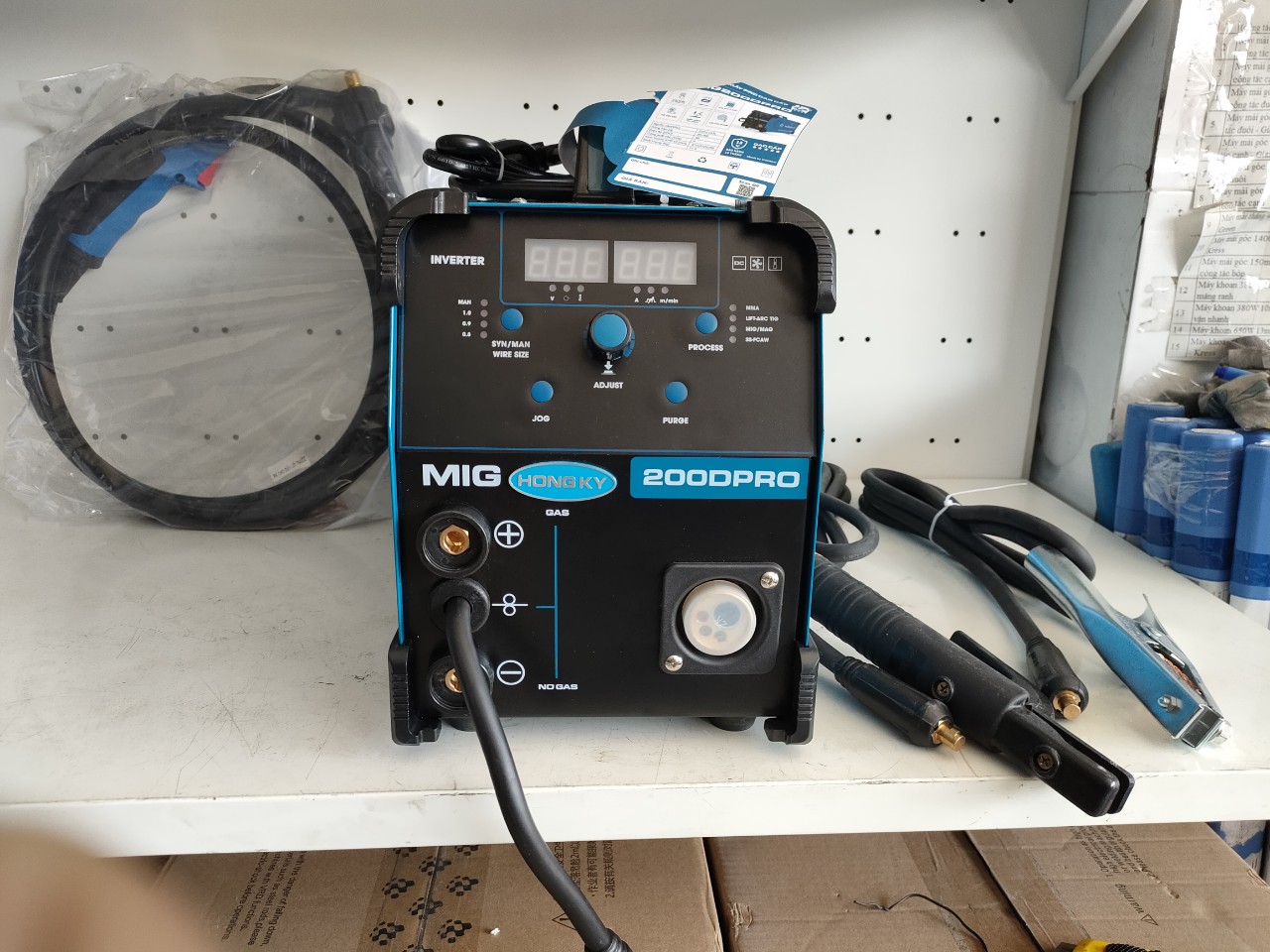 Chính hãng - máy hàn mig điện tử inverter đa chức năng hồng ký mig 200d pro 220v/9,6kva - may cn mien nam