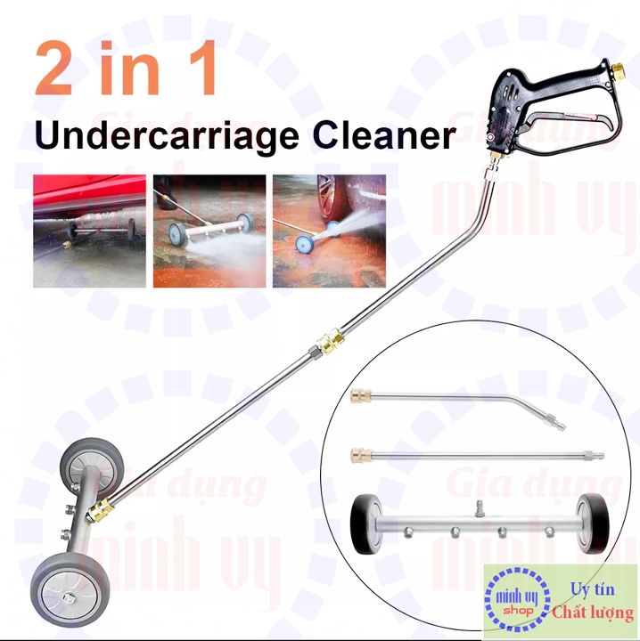 Bộ dụng cụ vệ sinh gầm xe ô tô - vệ sinh sàn chức năng 2 trong 1 - áp 4000psi