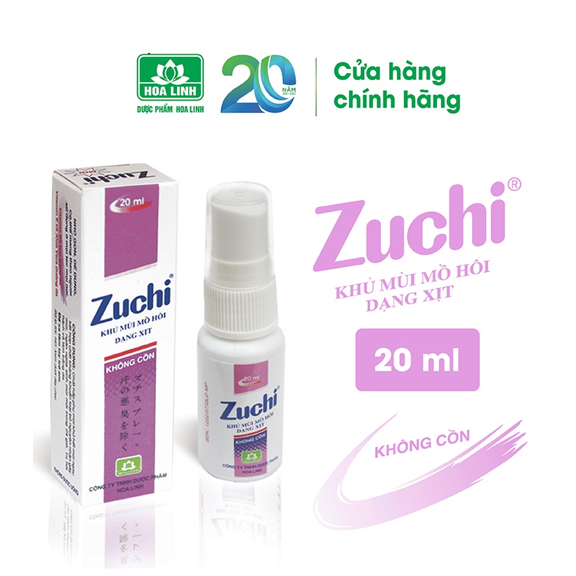Xịt khử mùi mồ hôi zuchi thảo dược 20ml/chai