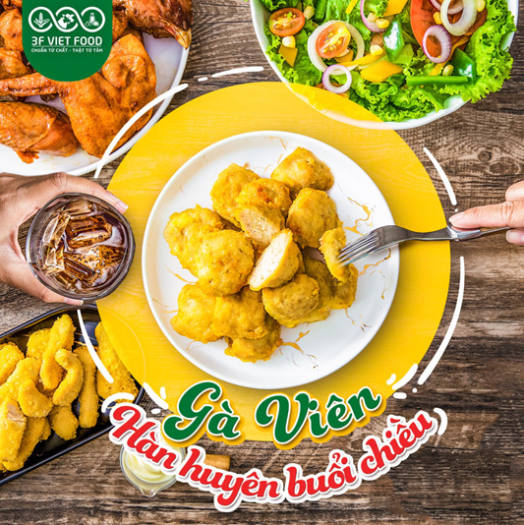 3F GÀ VIÊN NUGGETS 450G [Giao nội thành HCM]