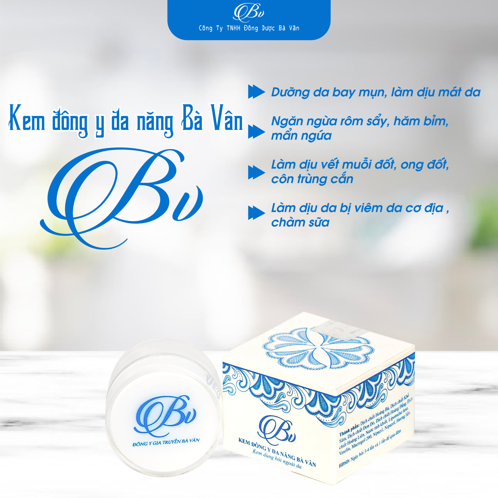 Kem đông y đa năng bà vân giải quyết các vấn đề về bệnh ngoài da