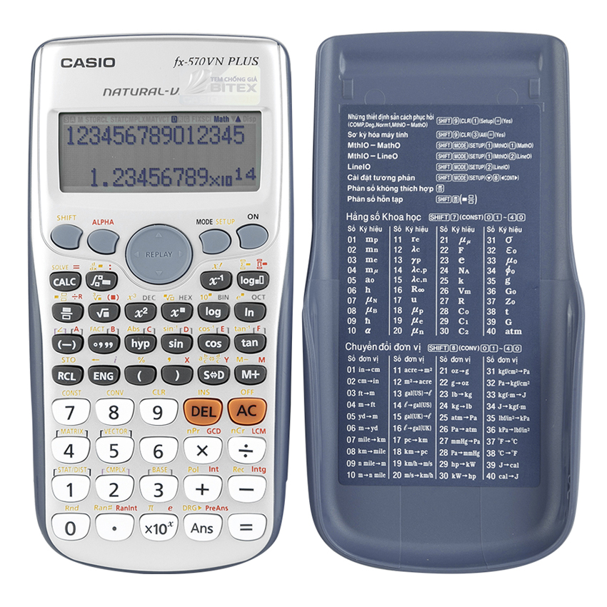 Casio chính hãng - máy tính cầm tay fx570 vn plus - máy tính học sinh fx 570vn plus giá rẻ phiên bản mới siêu bền