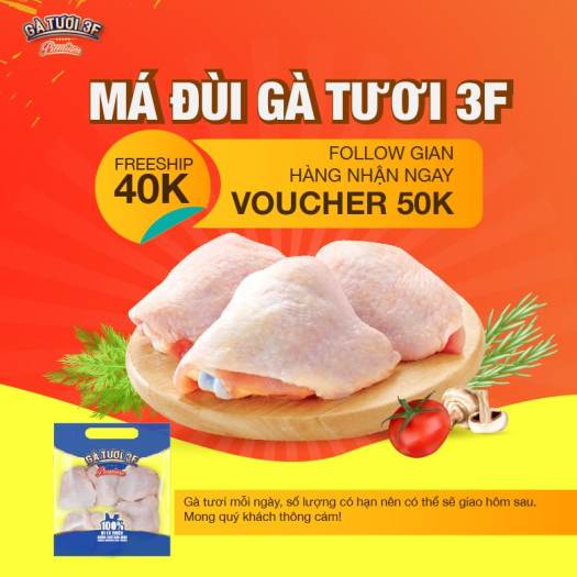 MÁ ĐÙI GÀ TƯƠI 3F 1KG