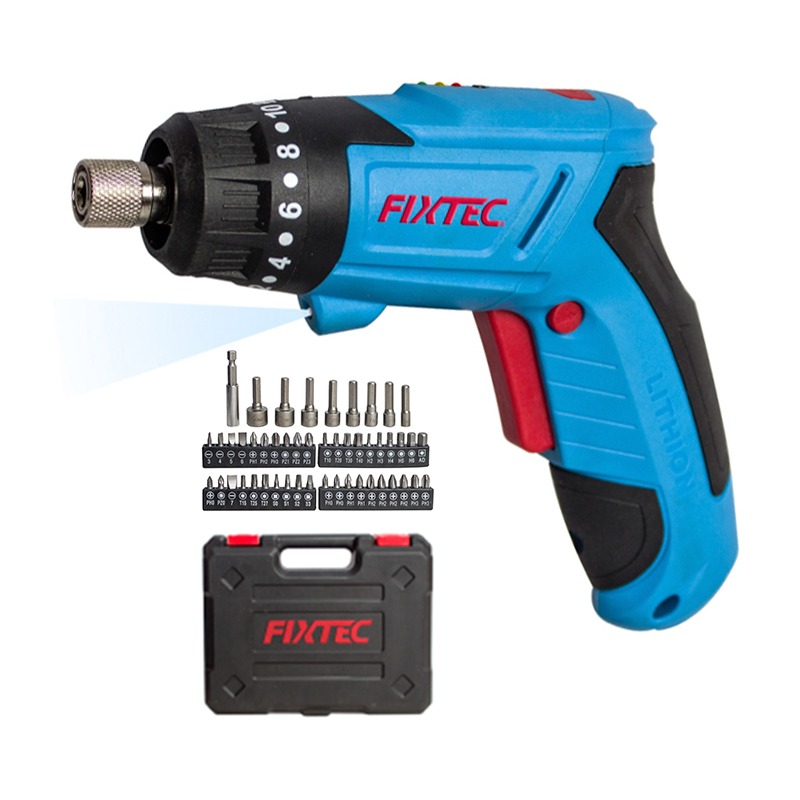 Máy bắn vít không dây chạy pin fixtec fsd040l01 tặng kèm 49 đầu vít và hộp đựng