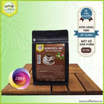 Cà Phê Robusta Bơ (Gói 250gr) XAY Sẵn - Pha Máy Hoặc Pha Phin - Hương Thơm Nồng - Thể Chất Mạnh - Hậu Đậm, Vị Đắng - Coffee New