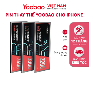 Pin Thay Thế Advanced YOOBAO Điện Thoại IPHONE | Bảo Hành 1 Năm |  Kích Thước Vừa Vặn | Sạc Nhanh Chóng Và An Toàn.