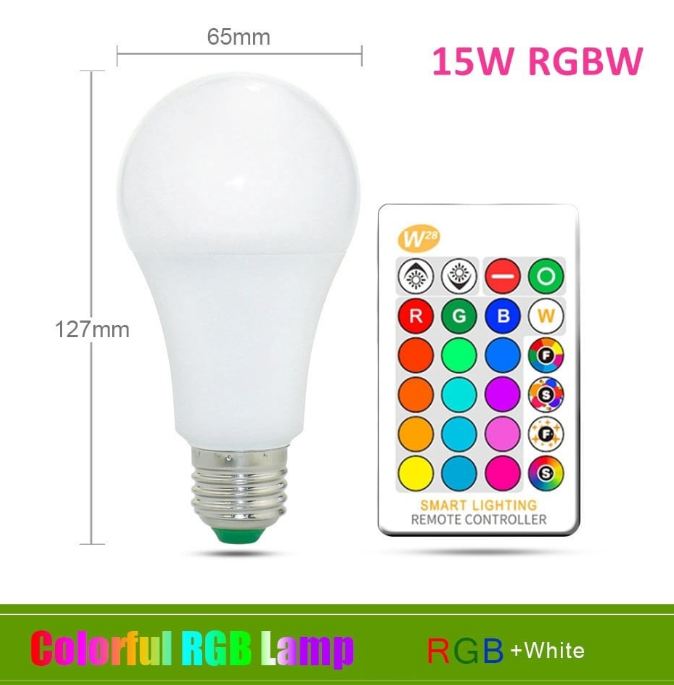 SENDA 5W 10W 15W LED RGB Bulb Remote Control Light Color Changing Colorful Bulb Lamp 110V 220V