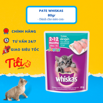Thức ăn ướt cho mèo pate WHISKAS dành cho mèo con - Titipets