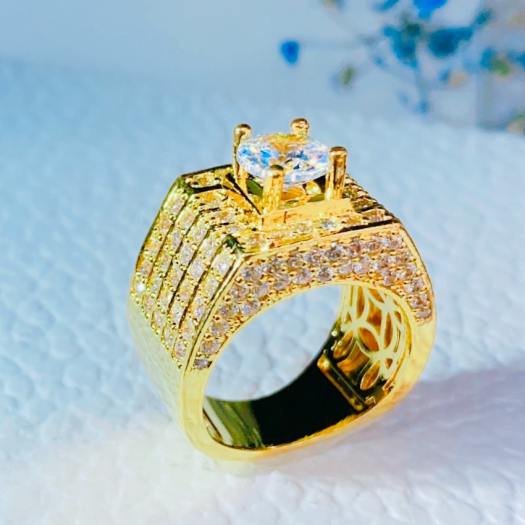 HOÀN TIỀN 15% - Nhẫn nam bạch kim đính đá cao cấp - N6868 Juri shop - Giống Thật 99% - Chất liệu Bạc 925 Bền Màu Vĩnh Viễn Không Đen - Dùng Đi Tiệc