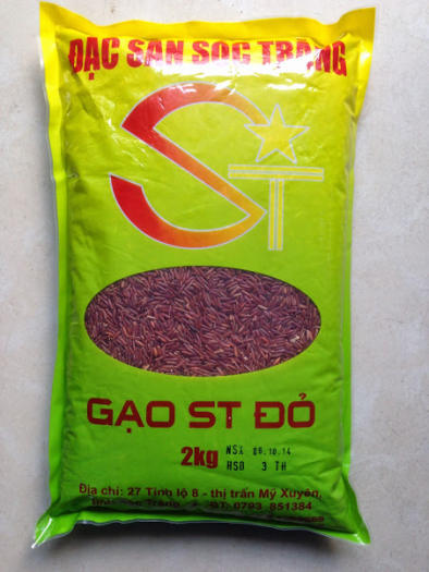 Gạo Lứt ST Đỏ đặc sản Sóc Trăng - túi 2kg