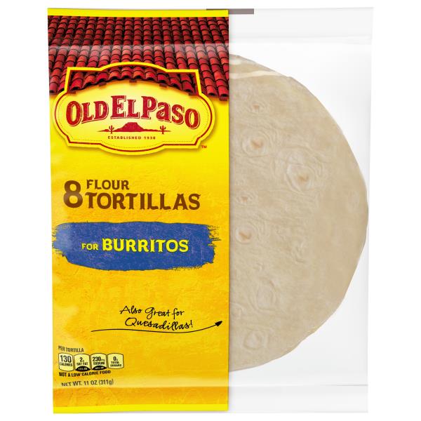 Vỏ bánh tortillas old el paso 311g for burritos- nhập khẩu mỹ - big size