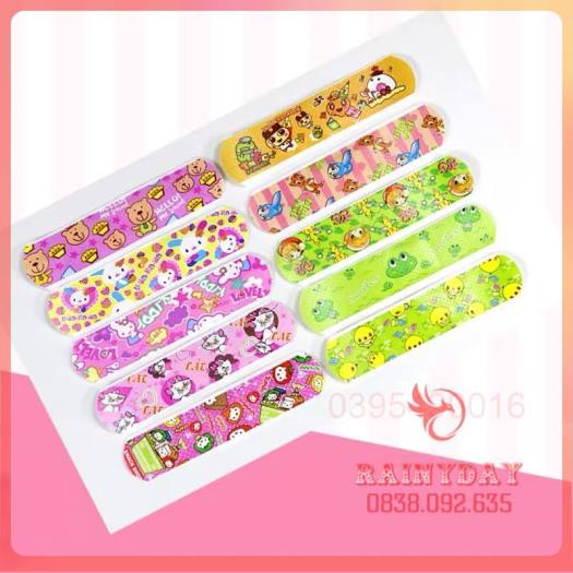 Băng gâu dán băng keo cá nhân cute dễ thương hoạt hình thú ngộ nghĩnh cho bé - COMBO 100 miếng