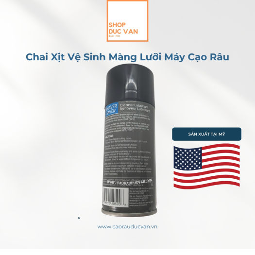 Chai Xịt Vệ Sinh Màng Lưỡi Máy Cạo Râu Remington Braun Philips Panasonic [ Shop Đức Vân ]