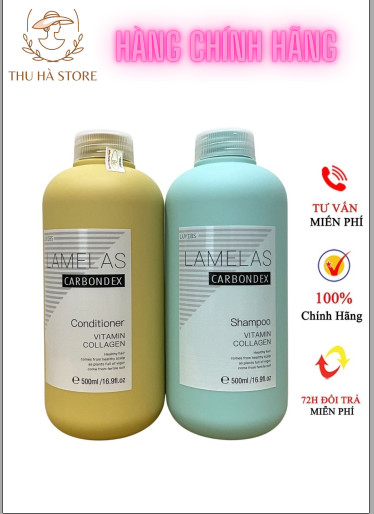 Bộ dầu gội xả phục hồi lamelas-carbondex, siêu mềm mượt - siêu lưu hương 500ml*2 hàng chính hãng