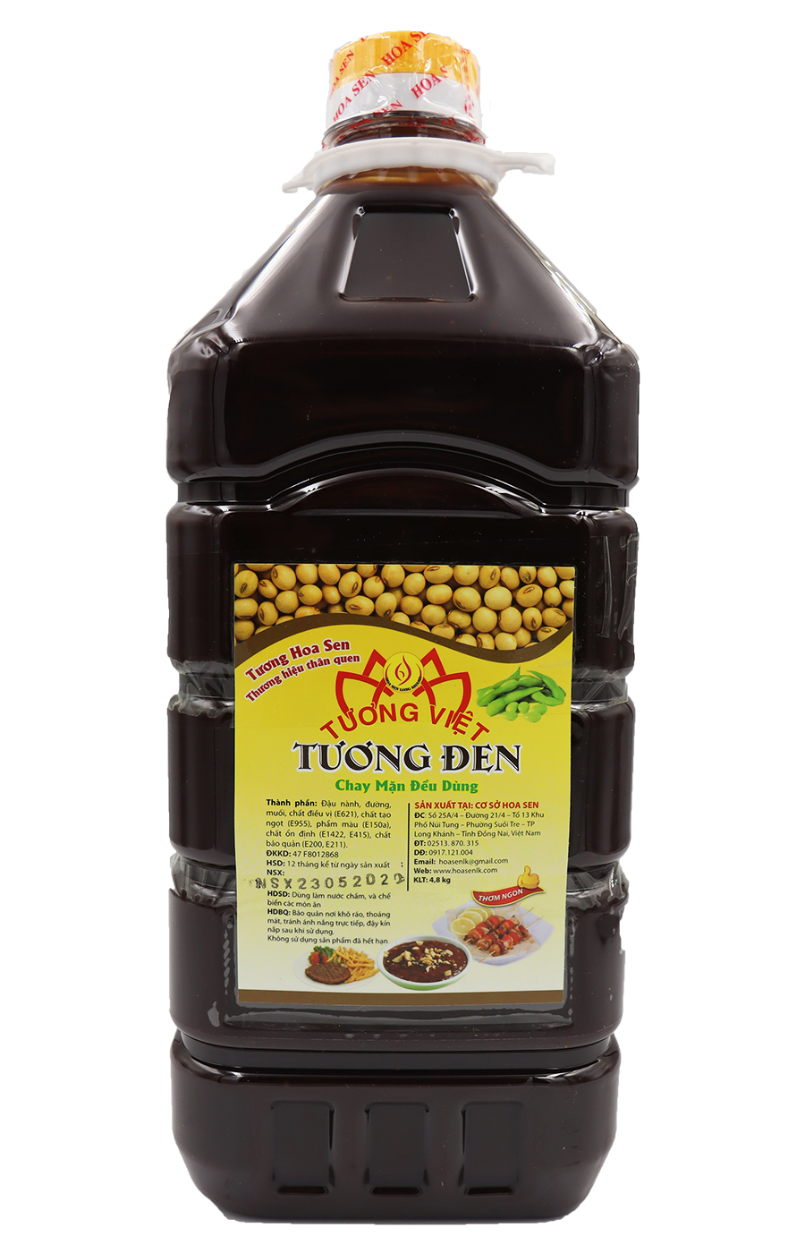 Tương đen can 5kg - tương việt hoa sen