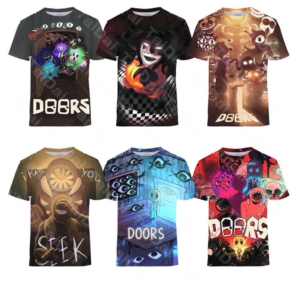 Best Design Roblox Scary Doors T-shirts Classic Stickers Essential T-Shirt  for Sale by followetopcom