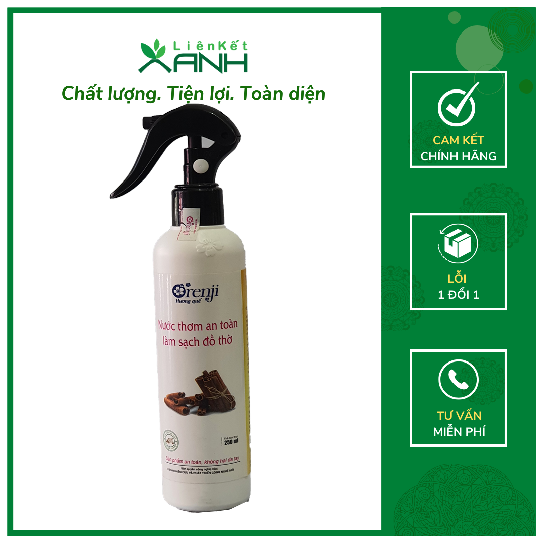 Lau chùi đồ thờ orenji 250ml liên kết xanh