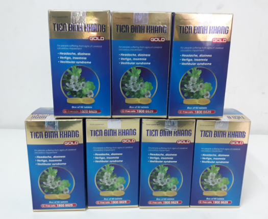 Tiền đình khang GOLD (60v) - Hỗ trợ rối loạn tiền đình: hoa mắt, chóng mặt, mất thăng bằng khi thay đổi tư thế