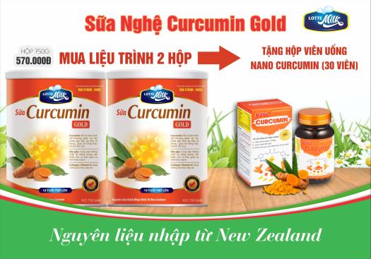 Combo Liệu Trình Mua 2 Sữa CURCUMIN ( Sữa Nghệ )Cho Người Bệnh Dạ Dày Hộp 750g- Phụ nữ sau sinh nguyên liệu nhập khẩu New Zealand ( Tặng Hộp Viên Uống Nghệ Curcumin 30 Viên)