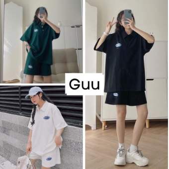 Bộ đùi nữ mùa hè in YOUNG LOSER dáng rộng [FREESHIP] Set áo thun mix quần short thời trang ulzzang GUU