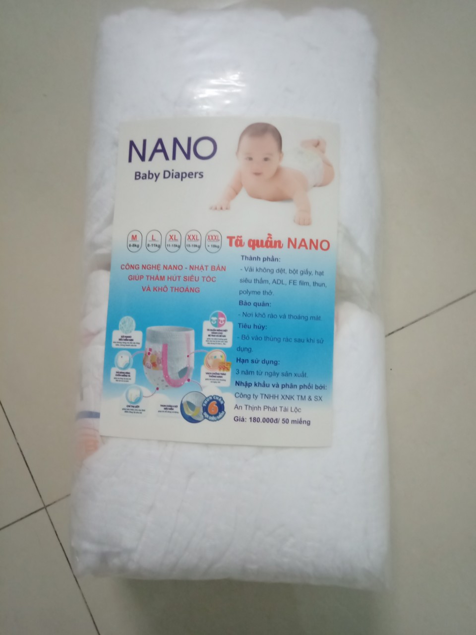 Tã quần nano chất lượng cao giá siêu rẻ đủ 100 miếng