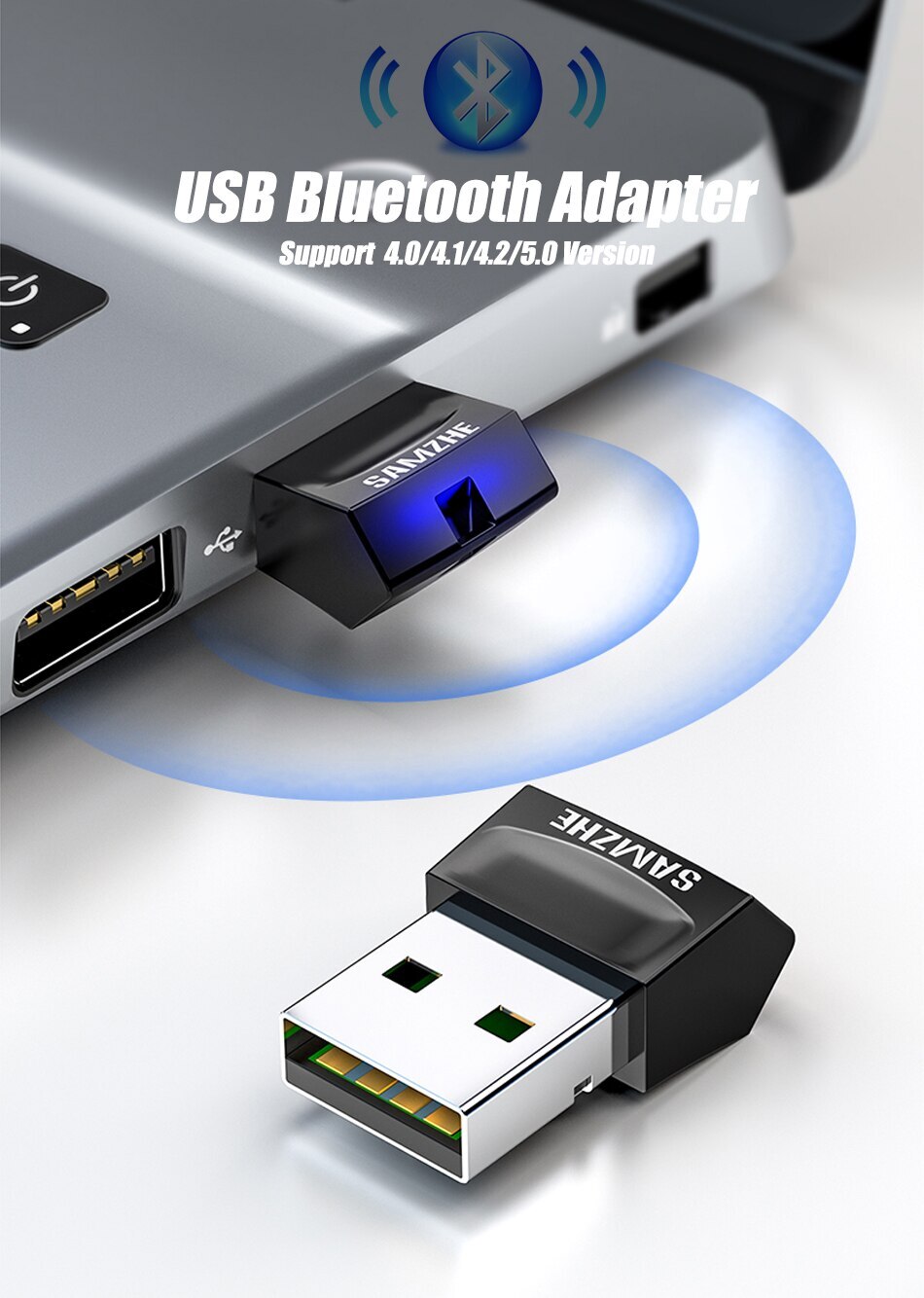 <article class="lzd-article" style="white-space: break-spaces;"> <p style="line-height: 1.7; text-align: left; text-indent: 0; margin-left: 0; margin-top: 0; margin-bottom: 0;">Samzhe Bluetooth adapter</p> Plug and play for windows 8 and above, support multiple Bluetooth profiles. Support Bluetooth 4.0 - 5.0 Specification: Bluetooth: 4.0 Chipset: CSR8510 Range: up to 20M Operating System: Win Vista and above. Mac not supported </article>