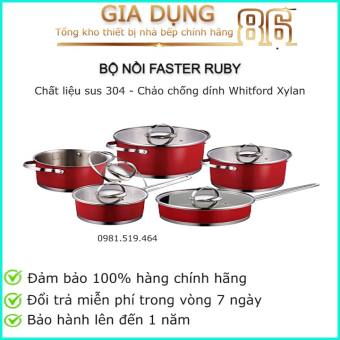 Bộ nồi Faster Ruby 5 món / Faster Diamond 6 món - Bảo hành 1 đổi 1 chính hãng Faster