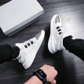 Giày Sneaker Thể Thao EQT Bask ADs Trắng Vạch Đen Phản Quang - Nam Nữ