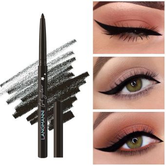 WOOLOVE Bút Kẻ Mắt Mịn Màu Nâu Đen Bút Chì Kẻ Mắt Nhanh Khô Chống Nước Dụng Cụ Trang Điểm Kẻ Mắt Không Nở Lâu Trôi Mỹ Phẩm