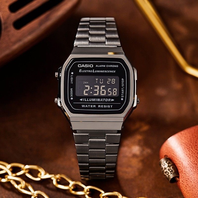 Casio black sale square watch