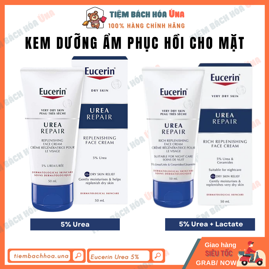 Kem dưỡng ẩm dành cho da khô Eucerin Dry Skin Relief Face Cream 5% Urea tiembachhoauna