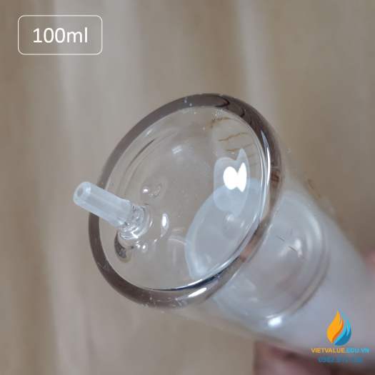 Bơm tiêm thủy tinh dung tích 100ml, xy lanh thủy tinh thí nghiệm hãng Bomex